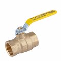 Hausen 1-inch FIP Female Iron Pipe x 1-inch FIP Female Iron Pipe Full Port Threaded Brass Ball Valve HA-BV103-1